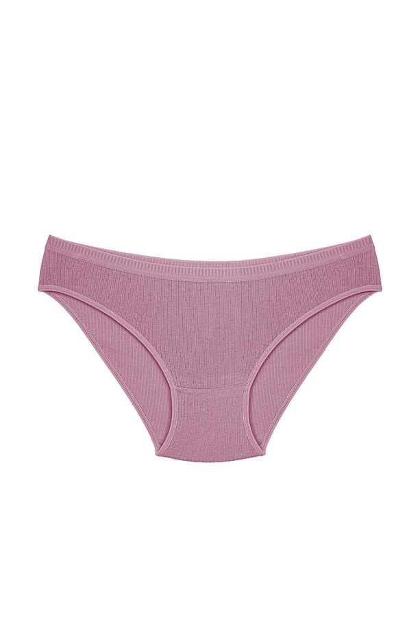 Kadın %100 Pamuk 5'li Fitilli Bikini Külot - 3