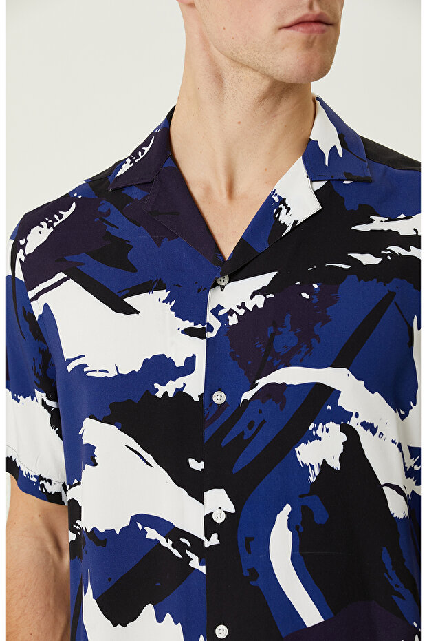 Saks Desenli Gömlek - 6