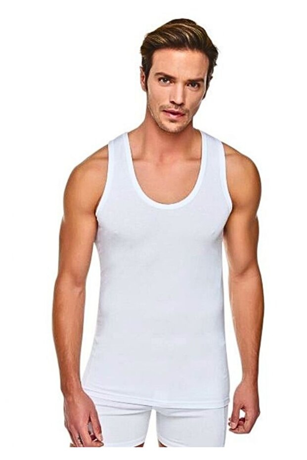 قميص داخلي مضلع للرجال 6 عبوات - 1