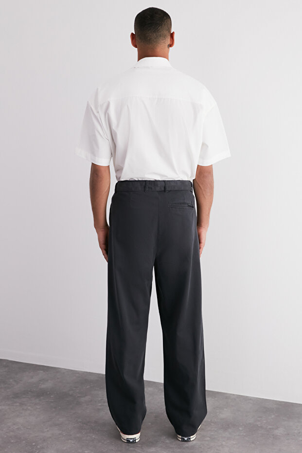 Antasit Ekstra Wide Leg Beli Kuşak Kemer Detaylı Baggy Pantolon TMNSS24PL00009 - 6
