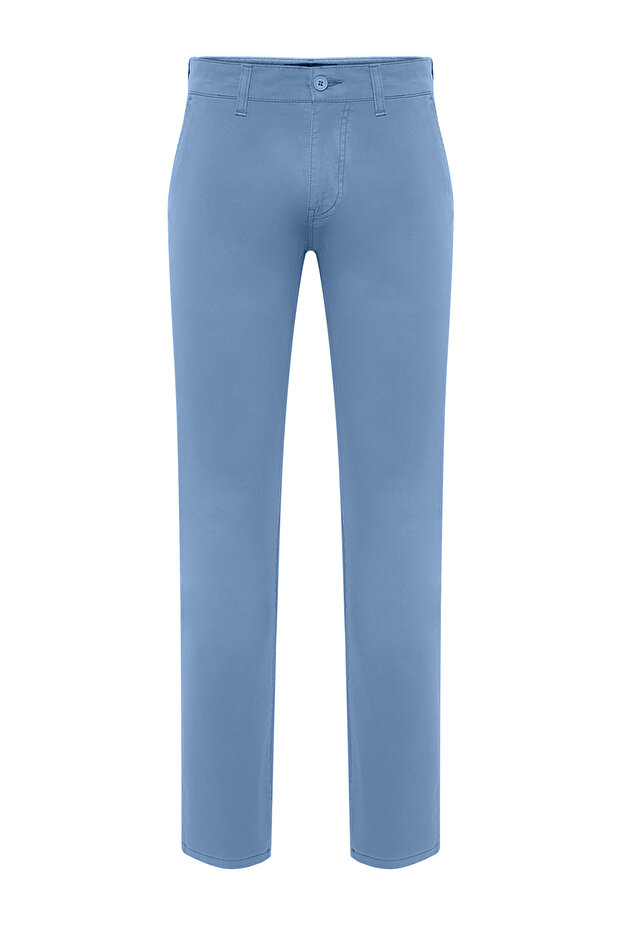 Açık Mavi Slim Fit Chino Pantolon TMNAW24PL00000 - 7