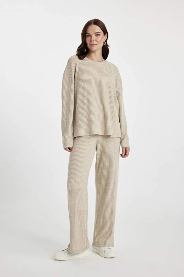 Women's Canvas Trousers B2206Ax/Bg303 Stone