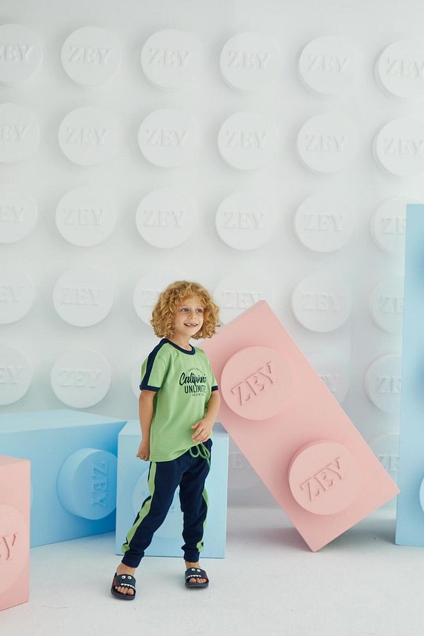 Erkek Garson Kısa Kol Yeşil Pijama Takım C5T6N68 - 8