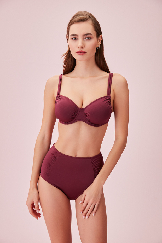 Balenli Körüklü Bikini Üst - 2