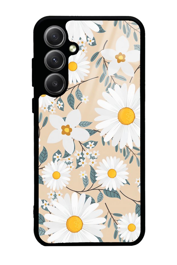 Samsung A35 Large Daisy Design Glossy Phone Case