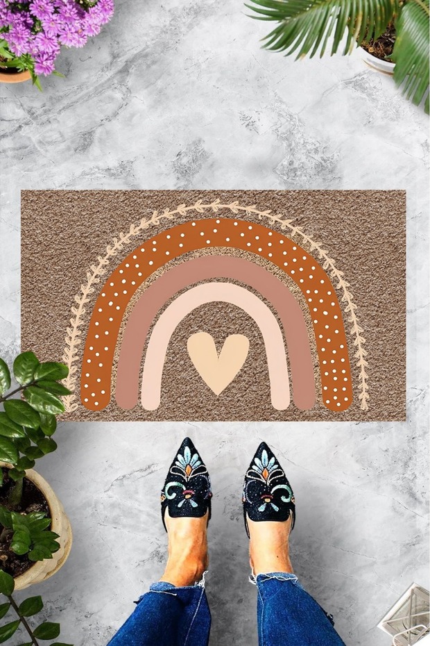 سجادة باب مزخرفة بنمط عتيق - 1