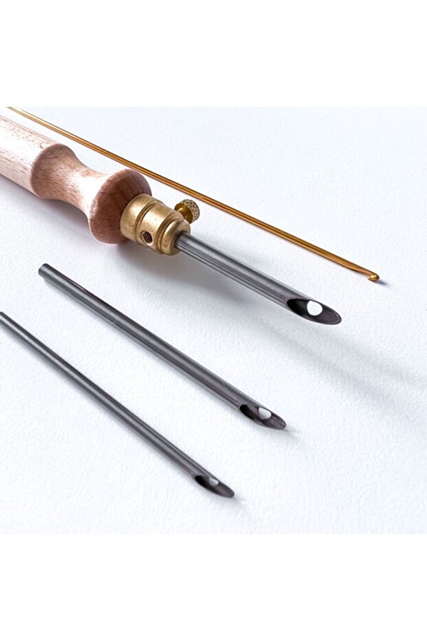 Nurge Kalın Uçlu Ahşap Punch Iğnesi Seti - 2