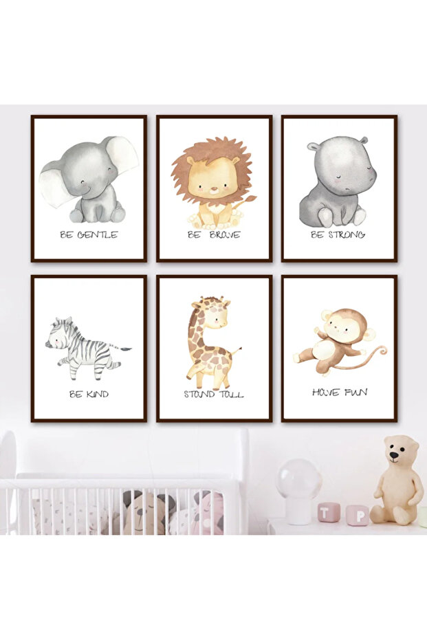 Modern Tutorial 6 Piece Mdf Table for Children's Room - 1