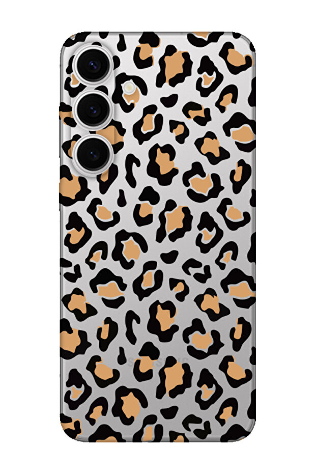 Samsung S24 Plus Leopard Pattern Transparent Phone Case - 1