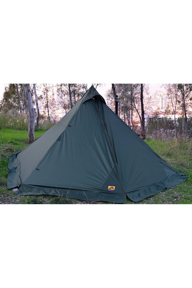 Mega XL Hot Tent Teepee Soba Çıkışlı Çadır V2 Haki - 5