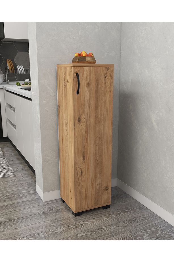 Çok Amaçlı Tek Kapaklı Mini Dolap Erzak Dolabı Banyo Dolabı - 1
