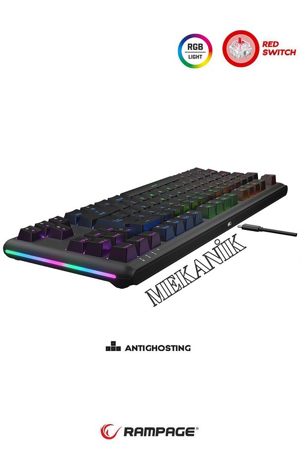 Claw Red Switch Rainbow TKL Mekanik Gaming Oyuncu Klavye ( Anti Ghosting ) - 7