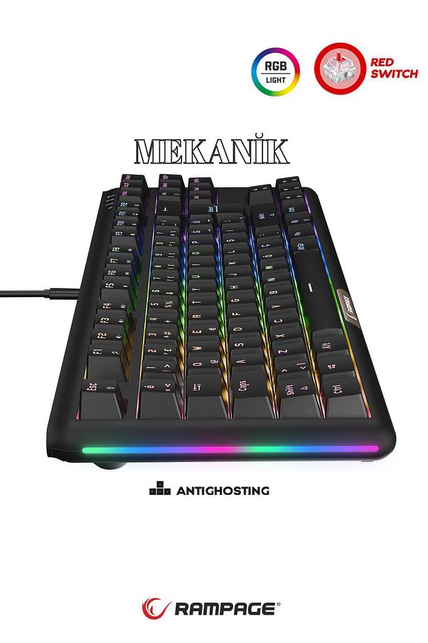 Claw Red Switch Rainbow TKL Mekanik Gaming Oyuncu Klavye ( Anti Ghosting ) - 6