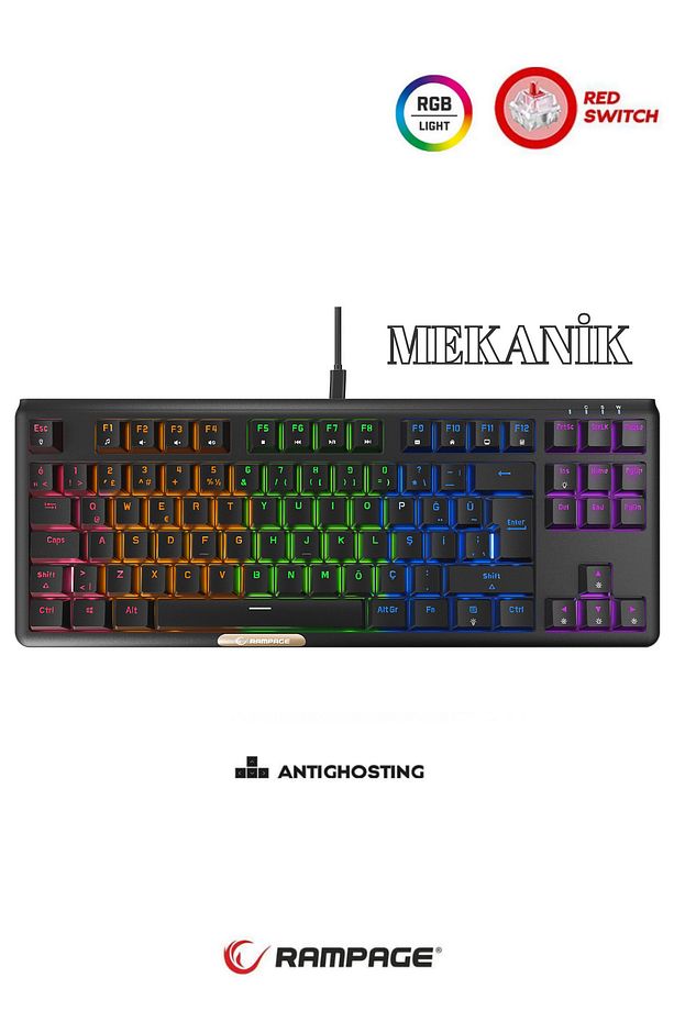 Claw Red Switch Rainbow TKL Mekanik Gaming Oyuncu Klavye ( Anti Ghosting ) - 1