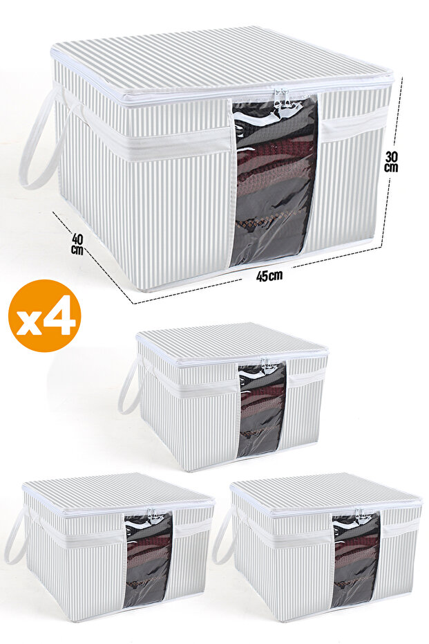 4 Windowed Sweater Bags 45 X 40 X 30 Cm