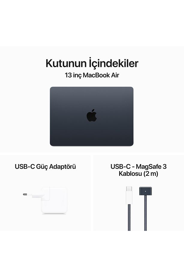 13-inch MacBook Air: Apple M3 chip with 8-core CPU and 8-core GPU, 8GB, 256GB SSD - Midnight - 9