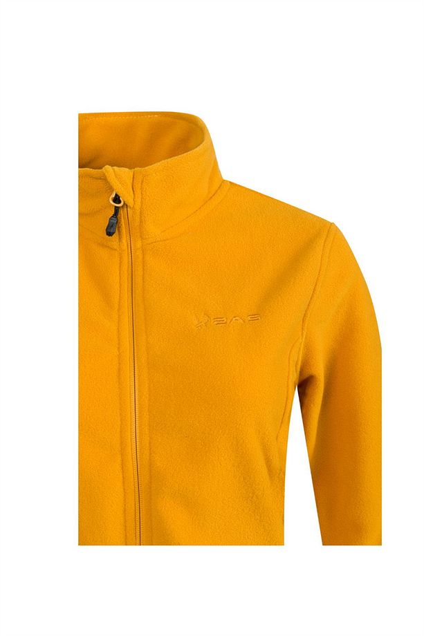 Peridot Tam Fermuarlı Kadın Polar Sweatshirt Koyu Sarı - 2