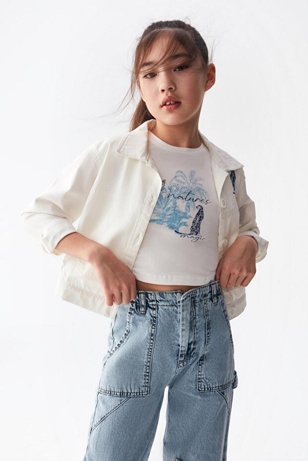 Girl's Vintage Jacket 8-14 Years Ecru