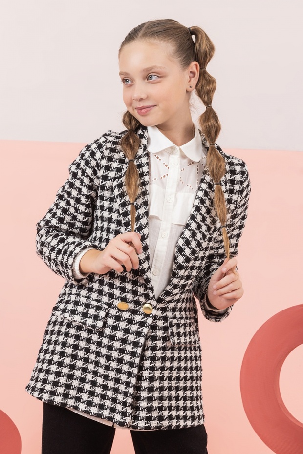 9-15 Years Girl's Black Jacket