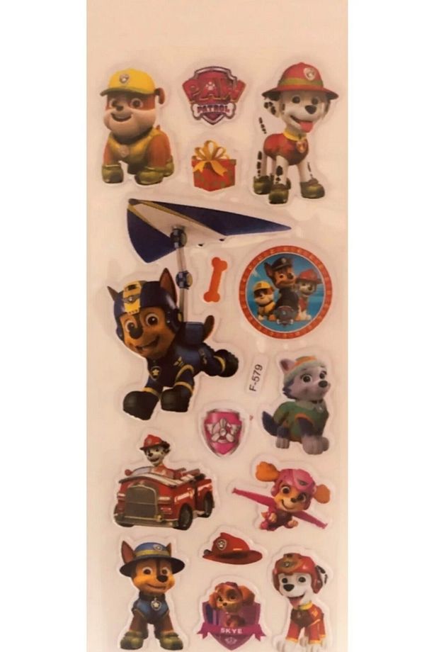 Paw Patrol Karakterleri 3 Set Sticker Chase, Marshall, Zuma, Skye, Rubble, Rocky - 3