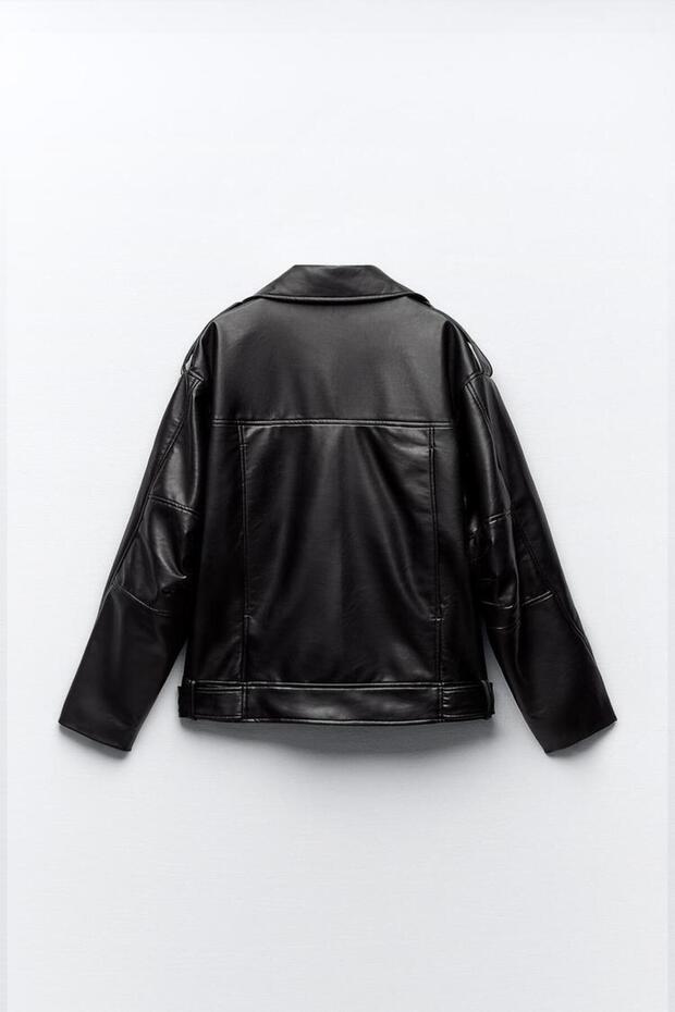 OVERSIZE BIKER JACKET - 4