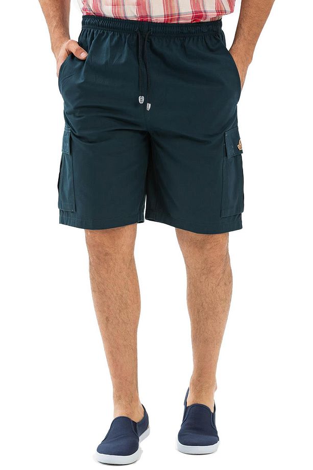 Gabardin Lastikli Erkek Şort Petrol Ptrl - 7