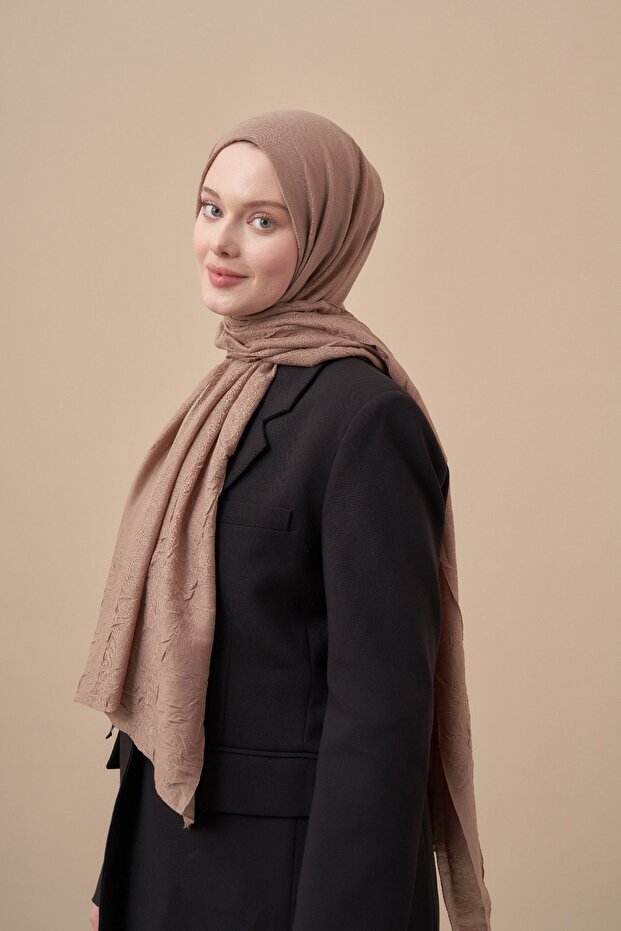 Bambu Kraş Şal - Vizon - 1