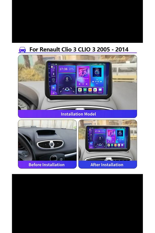 RENAULT CLİO 3 Uyumlu  2006-2014  ANDROİD MULTİMEDİA 2-32 ANDROİD 13 /CARPLAY - 1