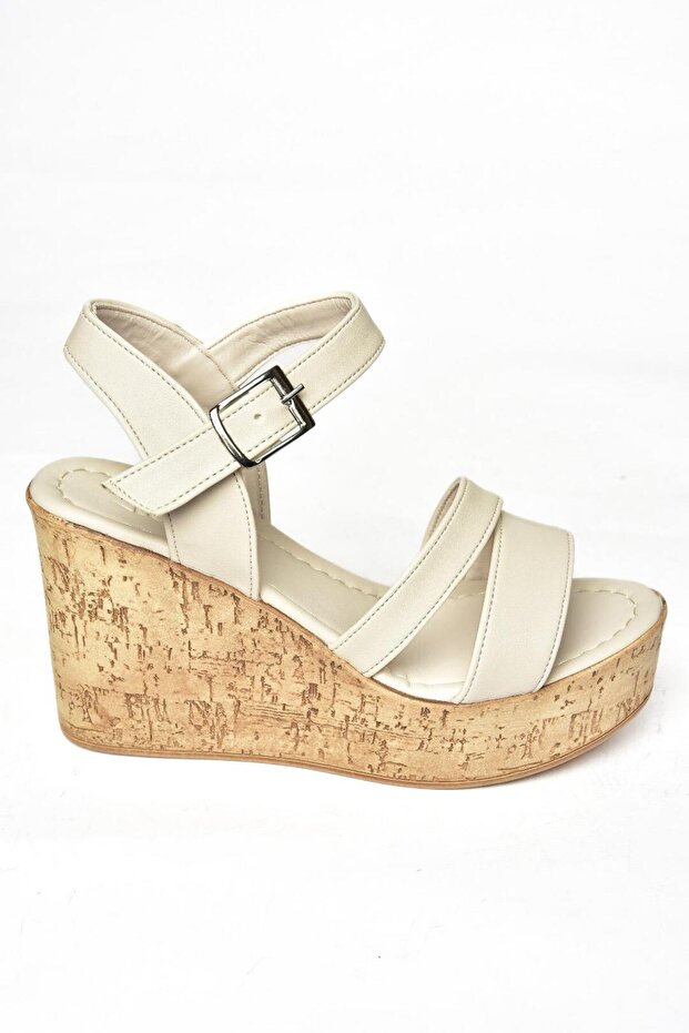 S996061209 Бежеві жіночі туфлі на підборах з наповнювачем - 5