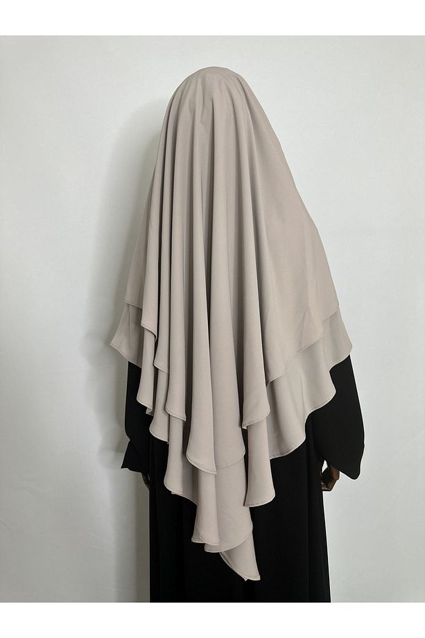 Sufle Hazır Esarp, Iki Kat, Medine Ipegi ( Hac Ve Umre Için Uygundur ) Khimar Hijap Taş - 5