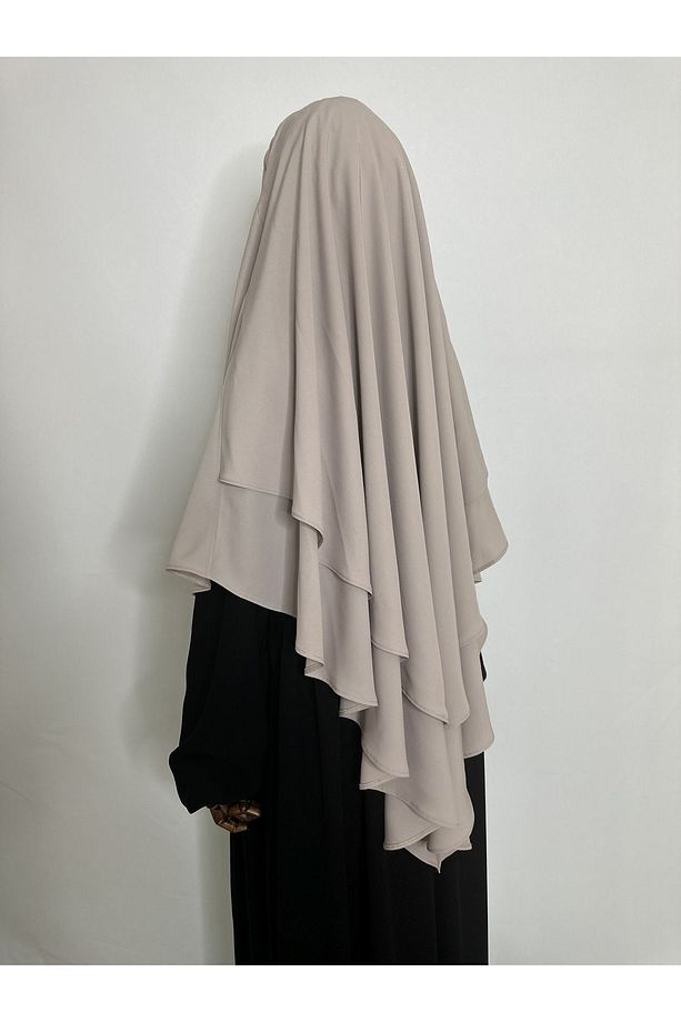Sufle Hazır Esarp, Iki Kat, Medine Ipegi ( Hac Ve Umre Için Uygundur ) Khimar Hijap Taş - 4
