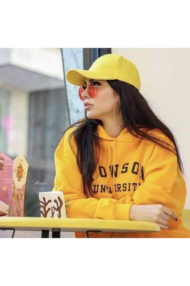 Unisex Ayarlanabilir Sarı Spor Basic Şapka - 1