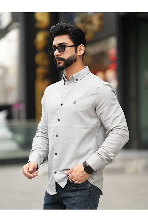 FLAMMY GABARDIN 100% COTTON TEXTURED SHIRT