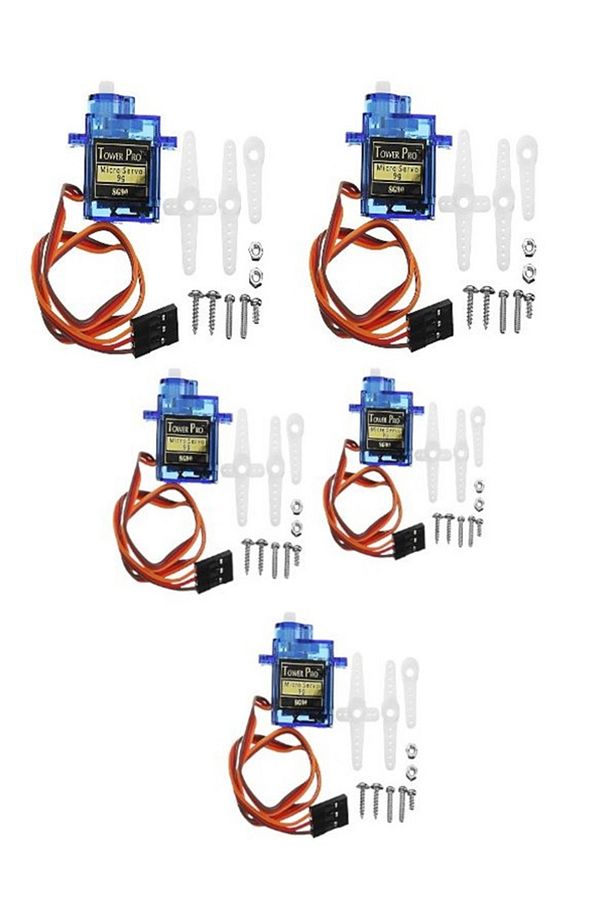 5 Adet - Tower Pro Sg90 Rc Mini Servo Motor 360°c - 1