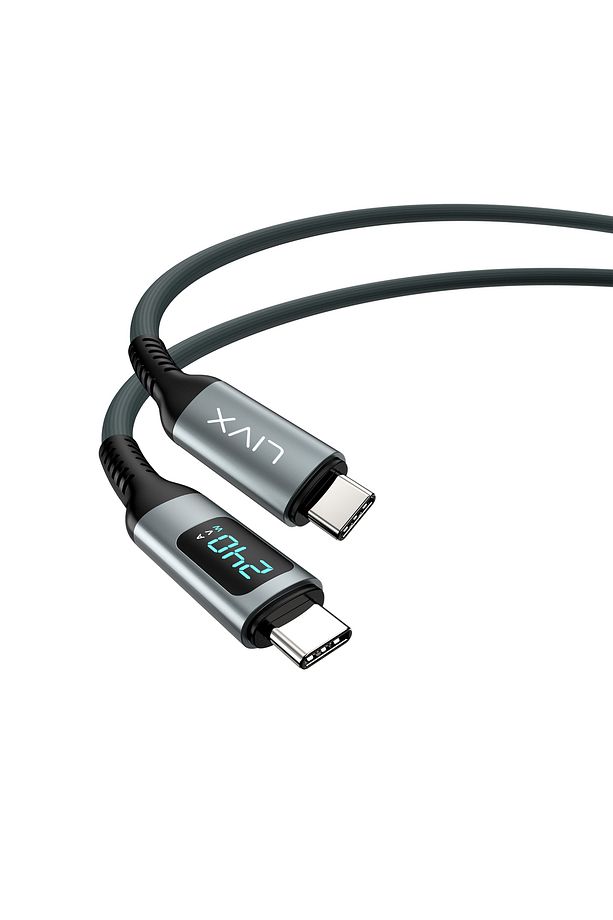 Thunderbolt 4 Usb C To Usb C 240w 8k@60hz 40gbps Pd3.1 Dijital Göstergeli 2 Metre Örgülü Kablo - 7