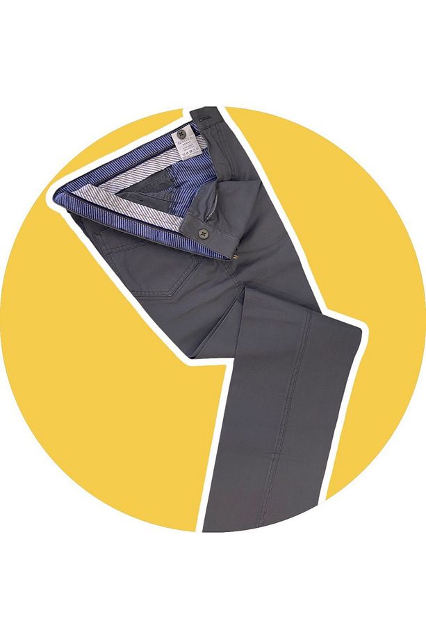İnterview Sarar %100 Pamuk Klasik Kalıp Gri Koton Pantolon 42 Model-3 2B245 - 3