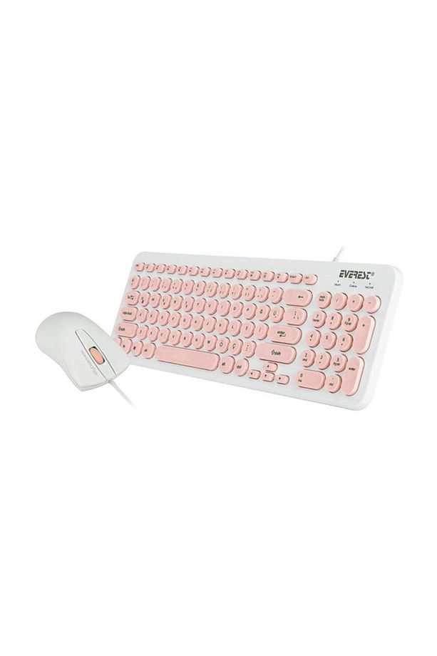 Km-01k Pembe Usb Yuvarlak Tuşlu 3d Mouse Combo Türkçe Klavye + Mouse Set - 2