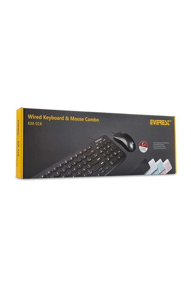 Km-01k Pembe Usb Yuvarlak Tuşlu 3d Mouse Combo Türkçe Klavye + Mouse Set - 4