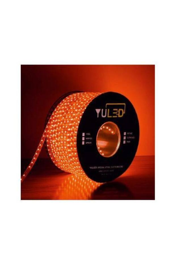 3 Çipli Iç Dış Mekan Silikonlu Şerit Led 220v-volt Kırmızı 2 Metre + Güç Fişi - 1