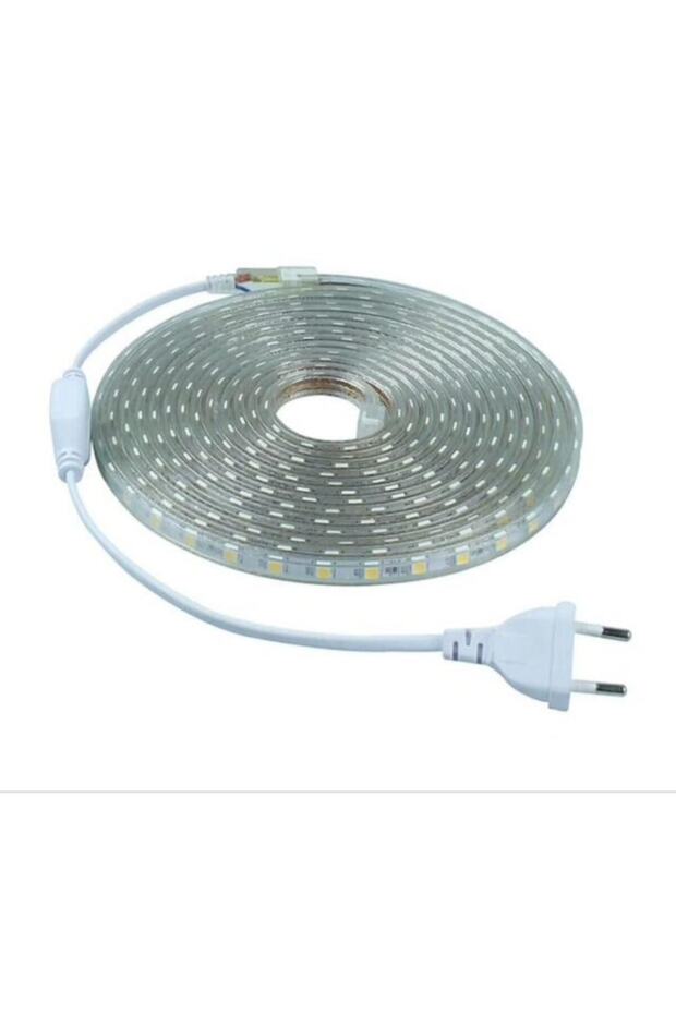 3 Çipli Iç Dış Mekan Silikonlu Şerit Led 220v-volt Kırmızı 2 Metre + Güç Fişi - 2