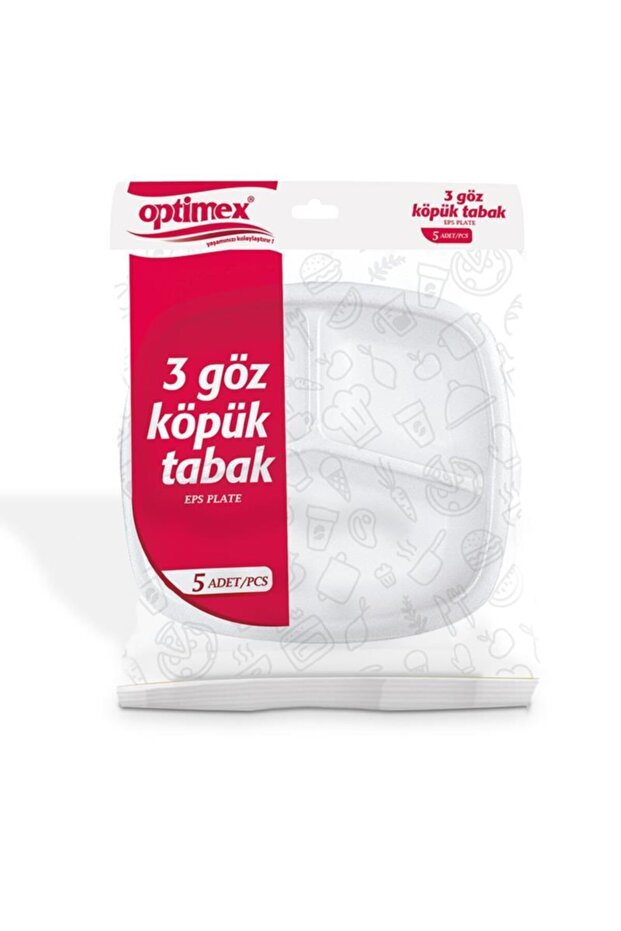 3 Gözlü Köpük Tabak Strafor - 1