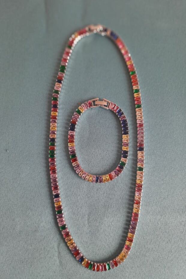 Silver Baget Su Yolu Kolye Bileklik - 1