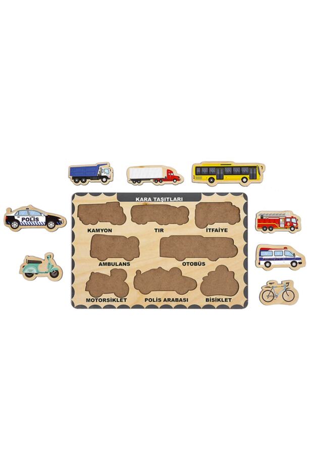Ahşap Bul Tak Eğitici 2 Adet Yapboz Puzzle Seti - 5