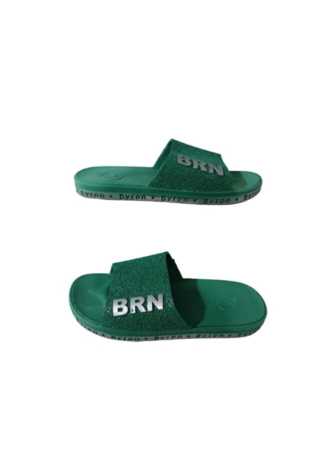 Brn B050-10 Men's Khaki Non-Slip Sole Sea Beach Pool Daily Walking Slippers