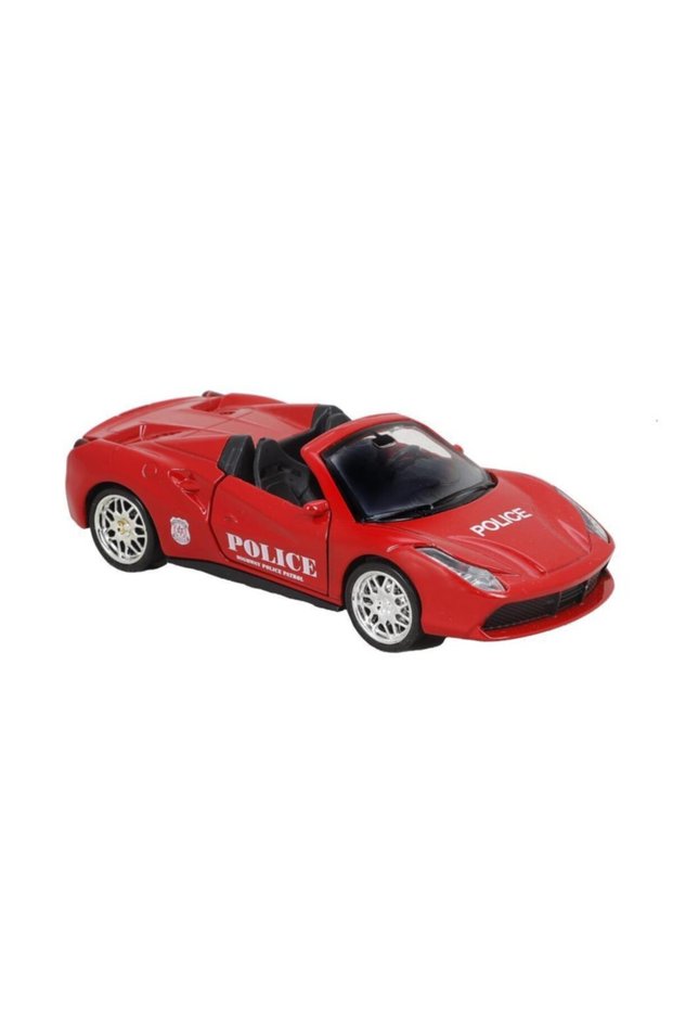 Birlik Metal Pull Release Lighted Sports Police Cars Fy5038P-12D