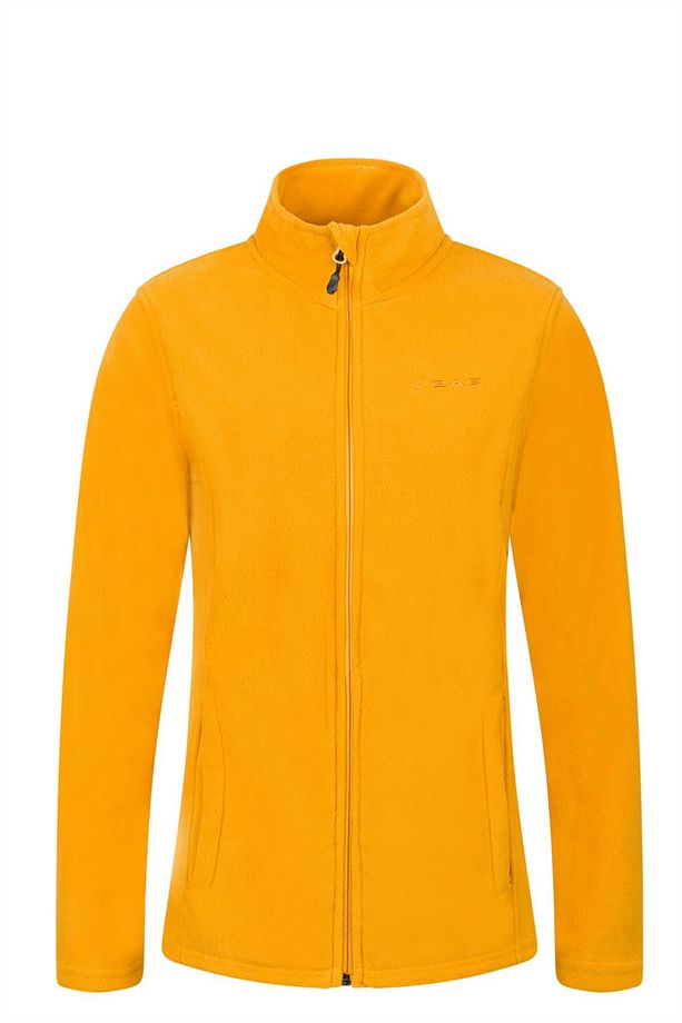 Peridot Tam Fermuarlı Kadın Polar Sweatshirt Koyu Sarı - 1