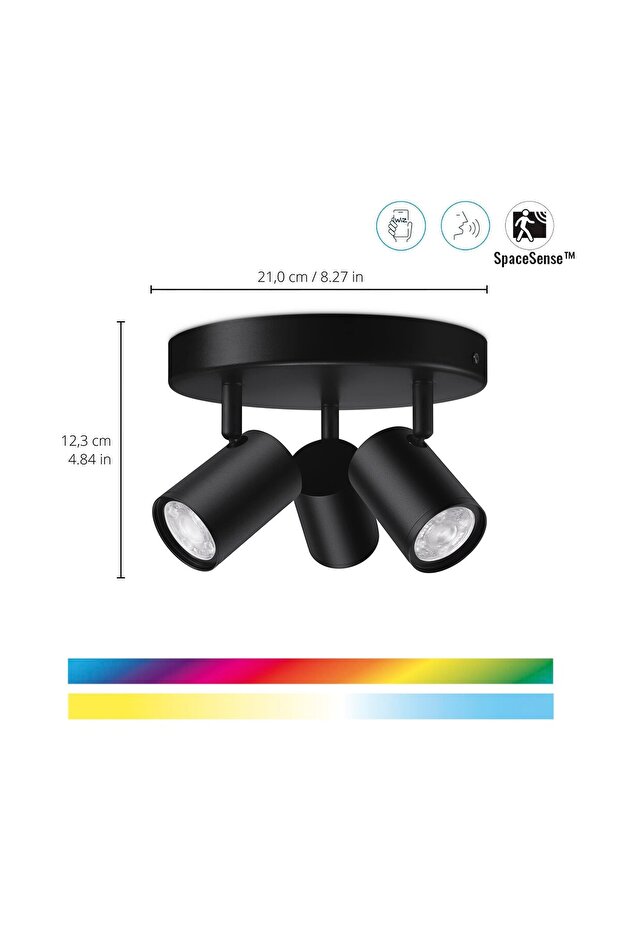 Imageo Spots 3x5W Yuvarlak/Siyah (RGB Işık) - 2