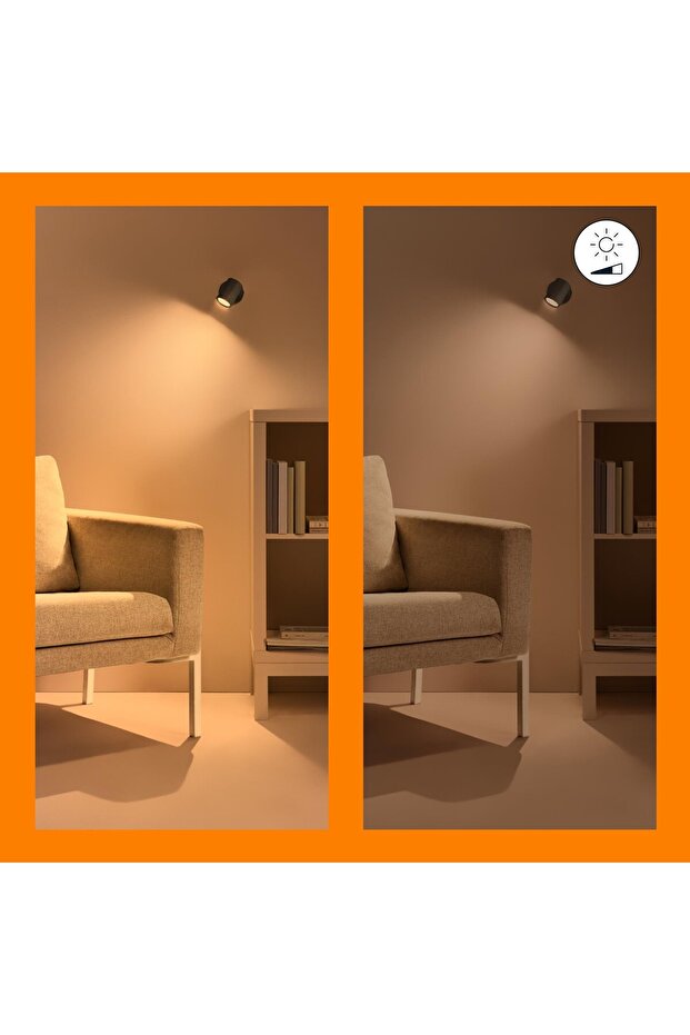 Imageo Spots 1x5W Siyah (Sarı-Beyaz Işık) - 4