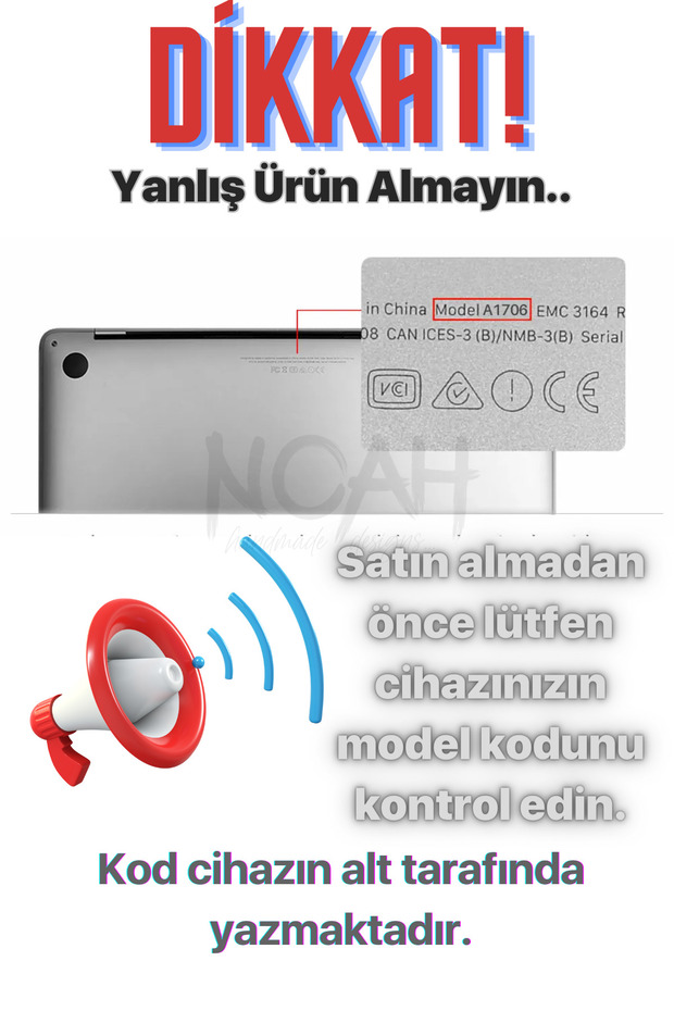 Macbook Air (M1) 13.3 inç A1932-A2179-2020/2021 Uyumlu Parlak Notebook Kılıfı Sert Kapak Vision - 6