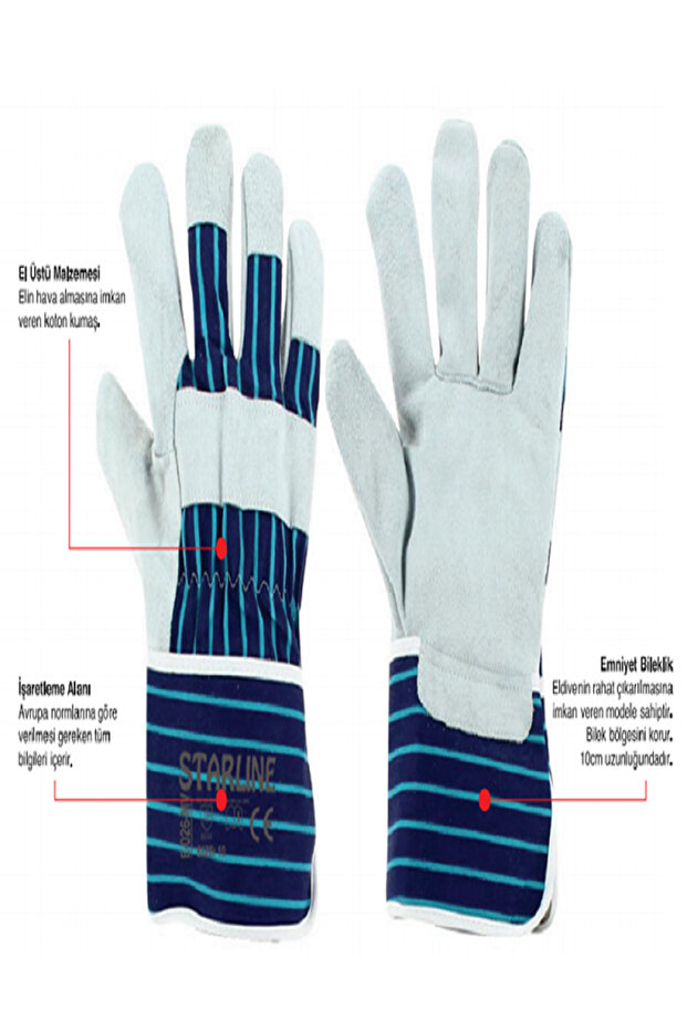 Deri Eldiven Yanmaz Kaynakçı Eldiveni - 1